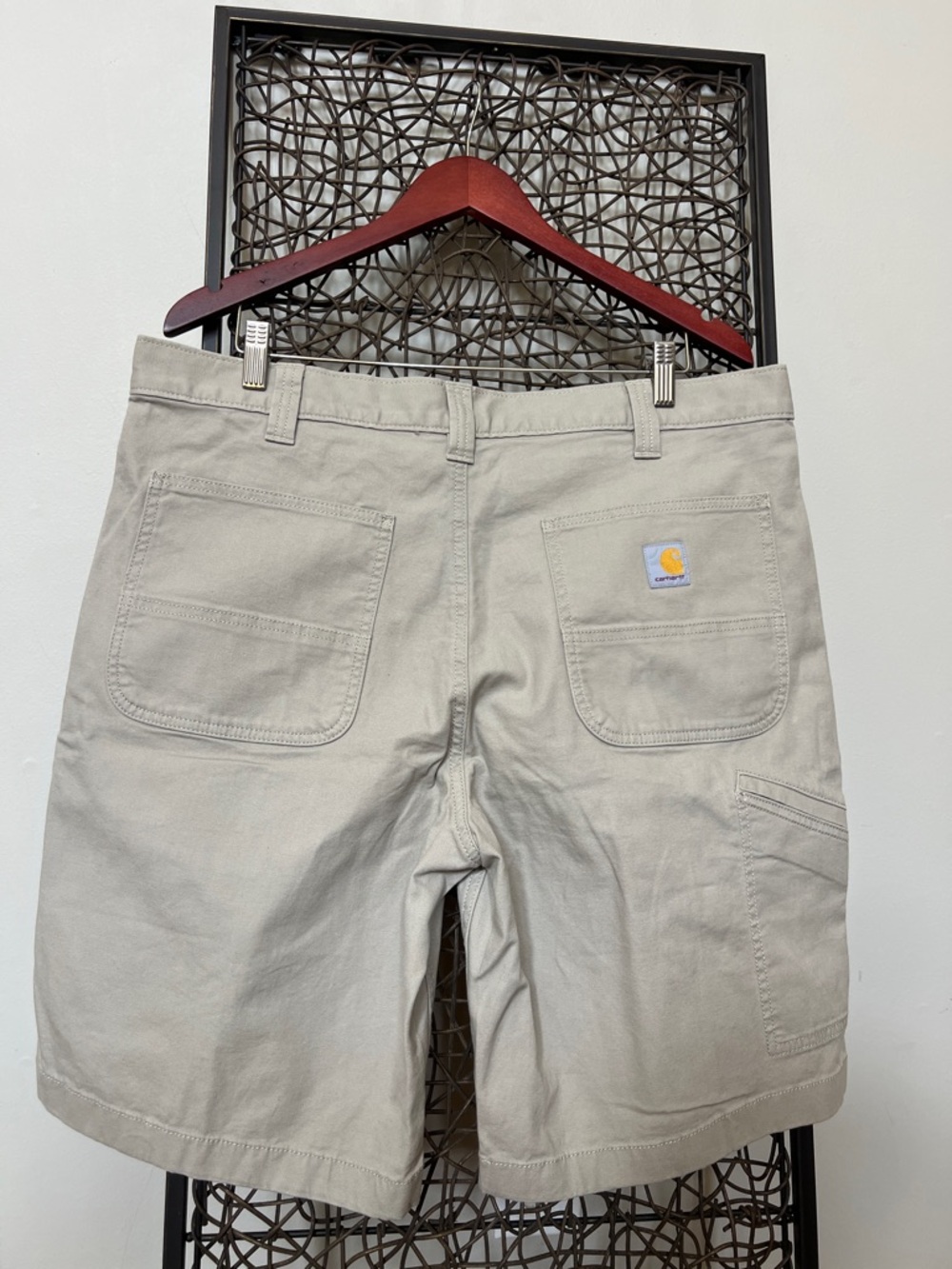 Carhartt Men's Rugged Flex Rigby Work Shorts Khaki tan 9.5” inseam Mens 38